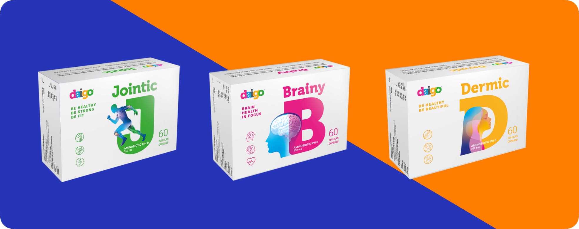 Линейка аминобиотиков Brainy, Jointic, Dermic